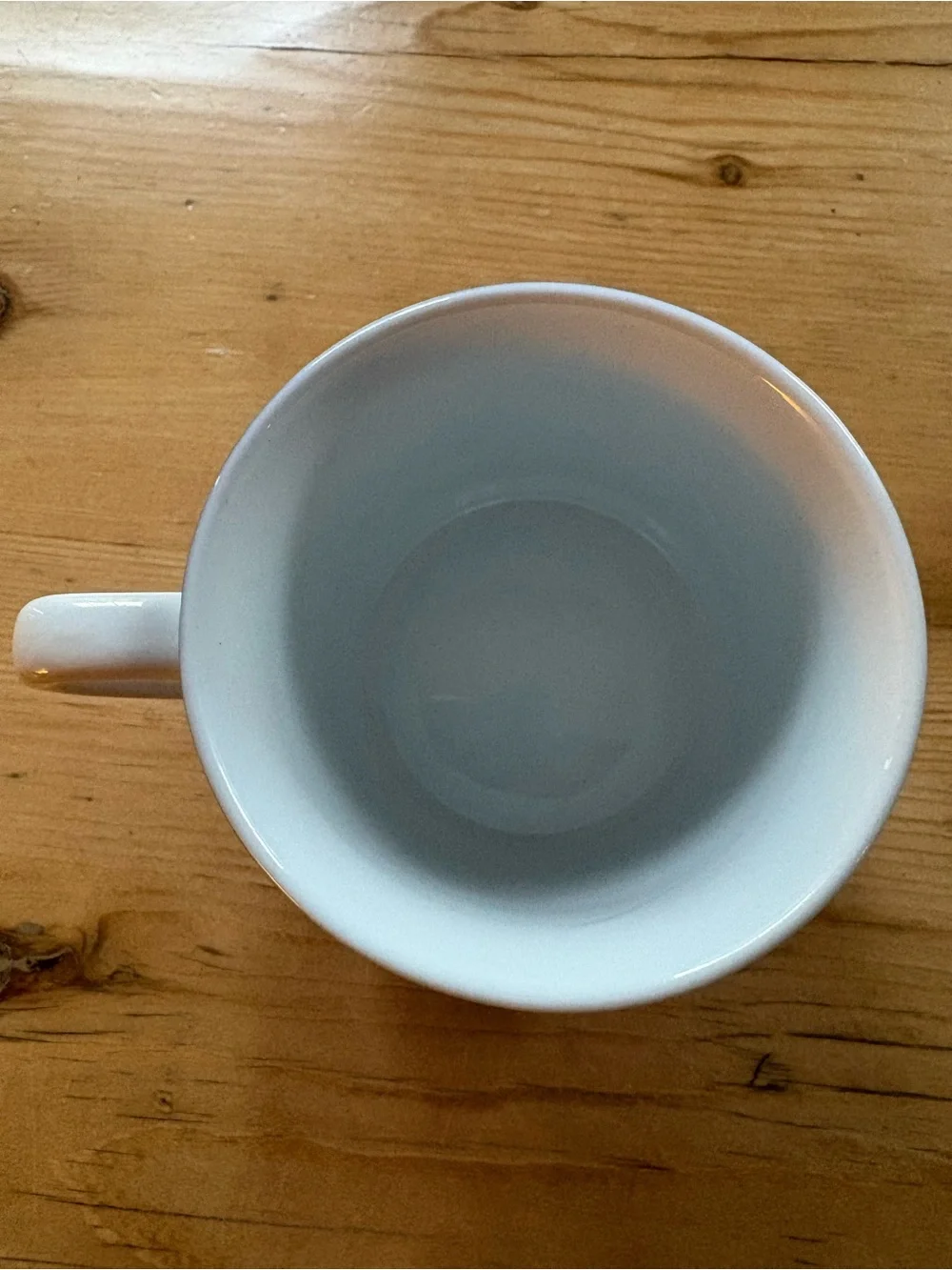 Williams Sonoma mug featuring a blue and white 